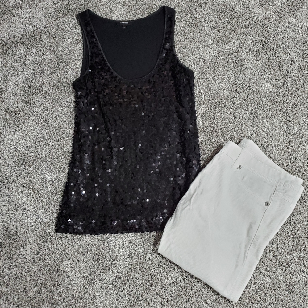 Express sequin tank NWOT